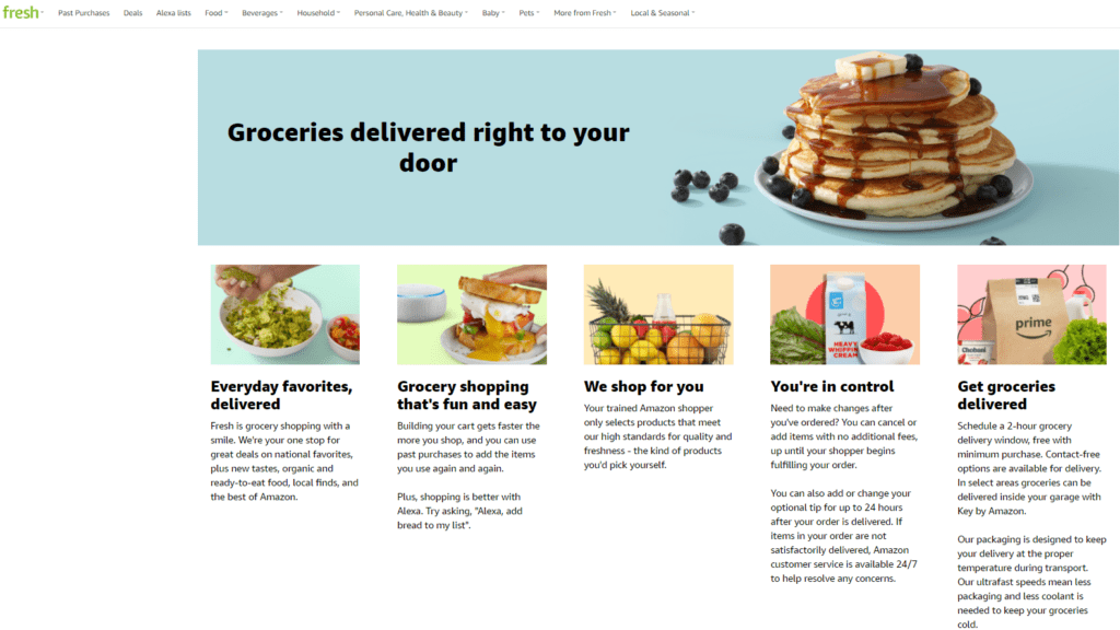Amazon fresh delivery spesa domicilio