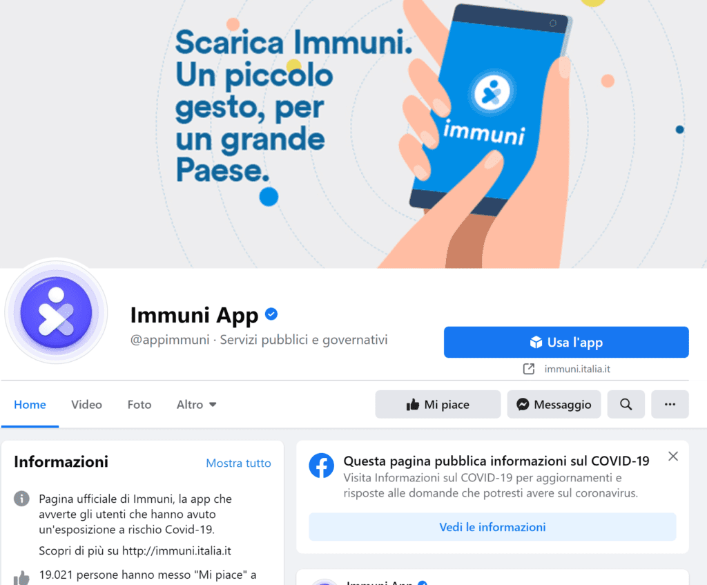 Immuni app Gualtieri