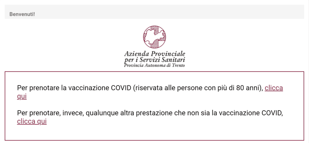 Vaccinazione covid19 Trentino Alto Adige