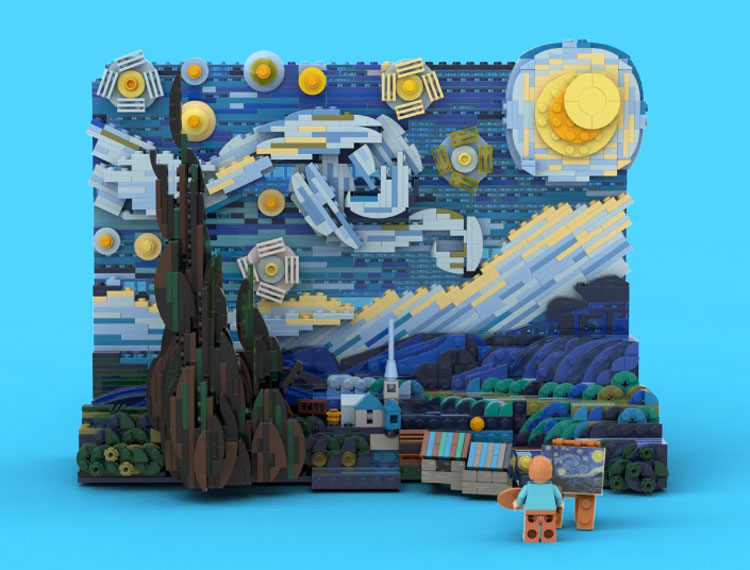 Van Gogh Notte Stellata LEGO